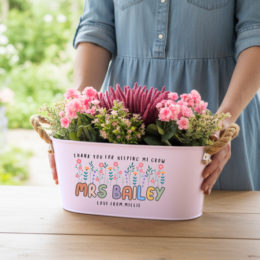 Thank You for Helping Me Grow - Personalised Teacher Planter