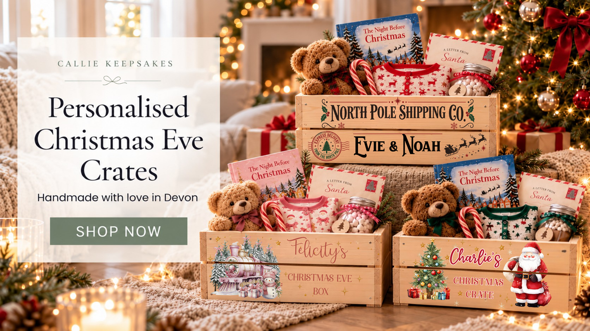 Personalised Christmas Eve Boxes & Wooden Crates