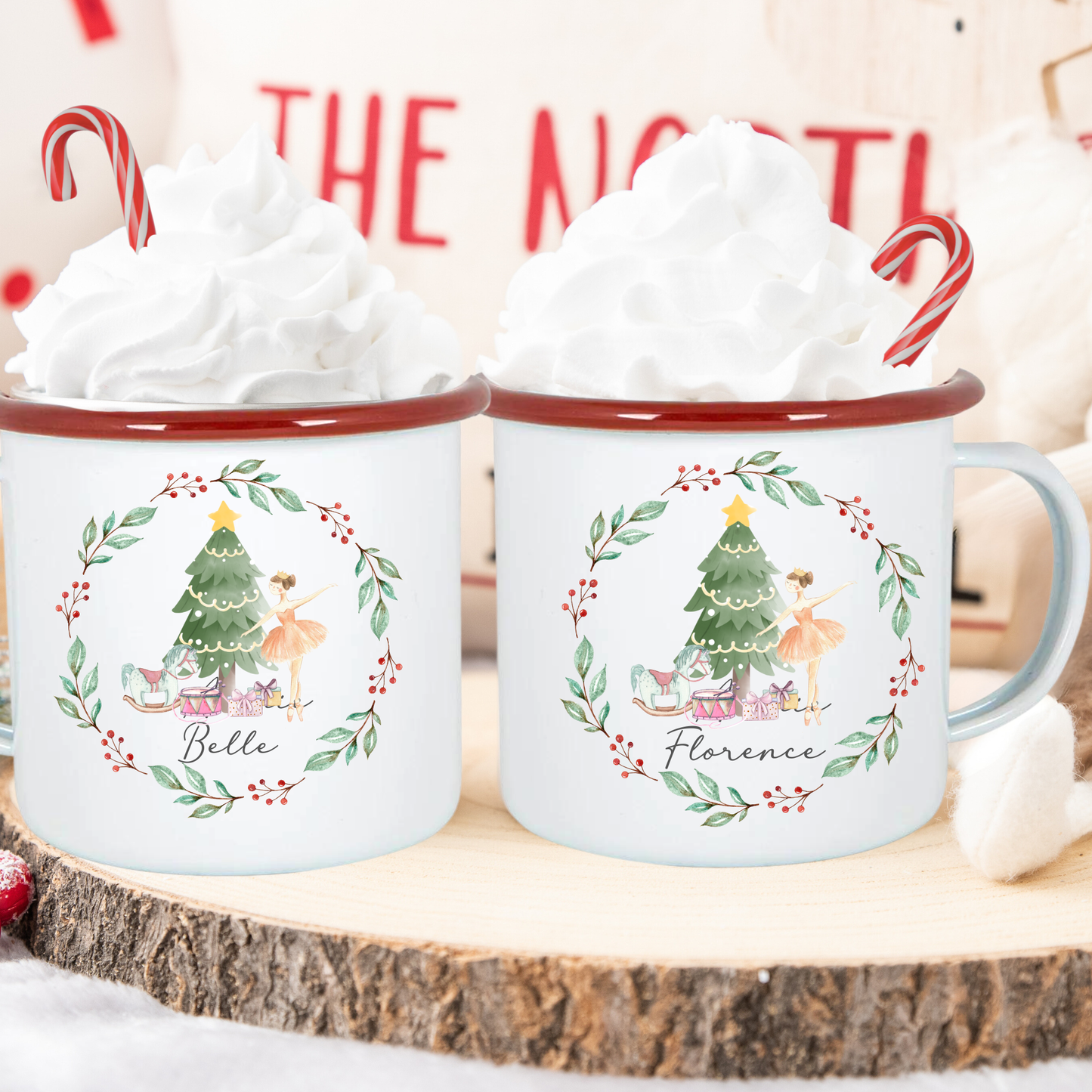 Personalised Enamel Hot Chocolate Mug – Little Ballerina