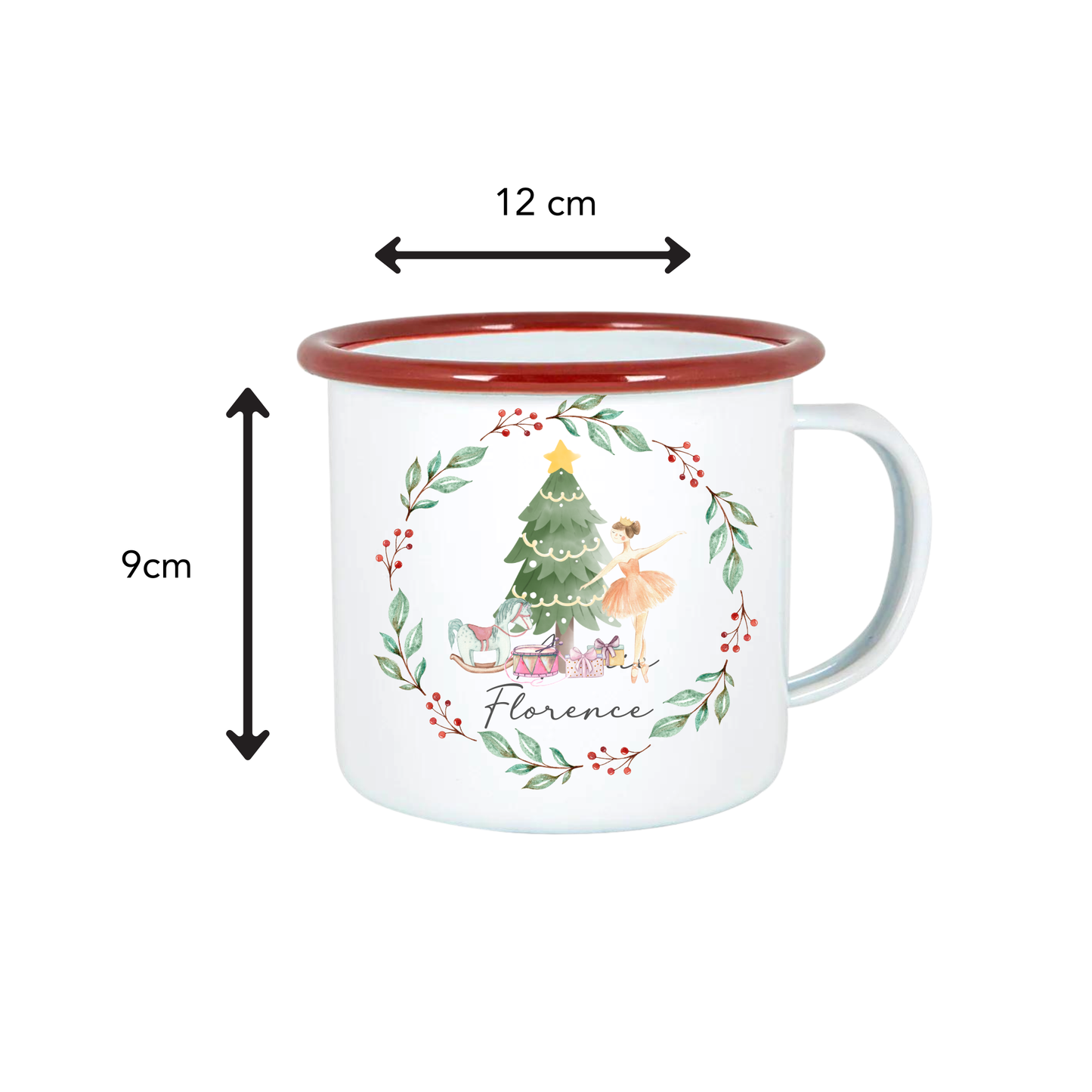 Personalised Enamel Hot Chocolate Mug – Little Ballerina