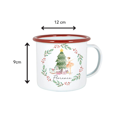 Personalised Enamel Hot Chocolate Mug – Little Ballerina