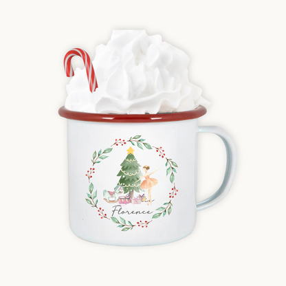 Personalised Enamel Hot Chocolate Mug – Little Ballerina