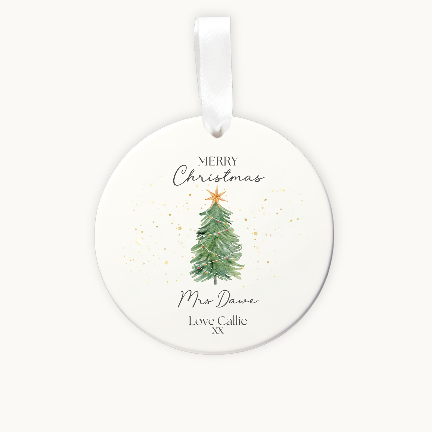 Personalised Teacher Christmas Ornament
