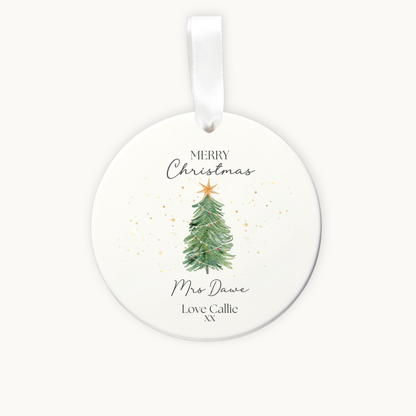 Personalised Teacher Christmas Ornament