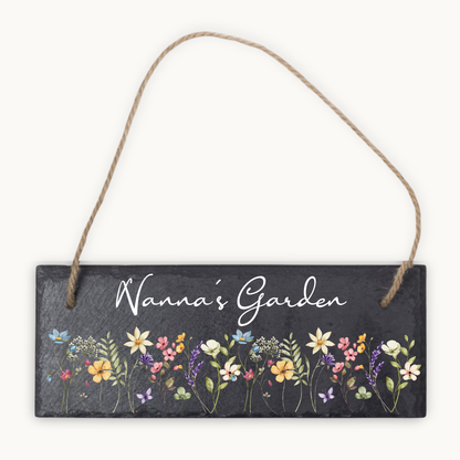 Personalised  Garden Hanging Slate
