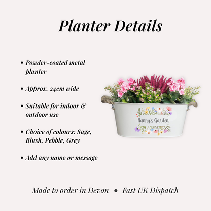 Personalised Granny's Garden Planter, Custom Name Flower Pot