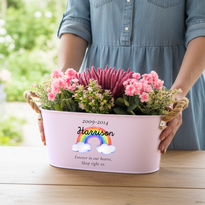 Personalised Rainbow Memorial Planter