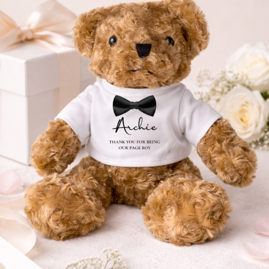 Personalised Thank You For Being My Page Boy Teddy Bear Gift
