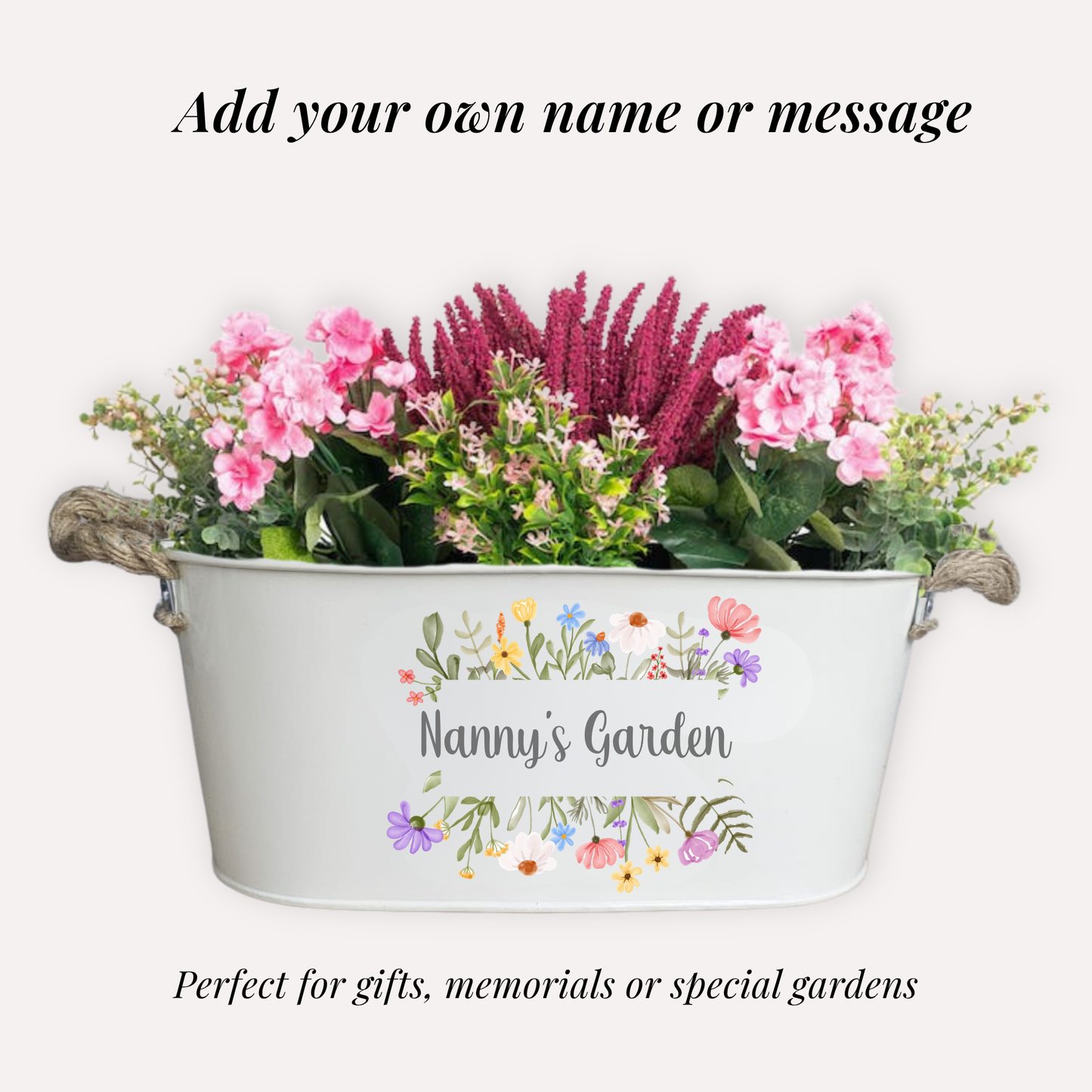 Personalised Granny's Garden Planter, Custom Name Flower Pot